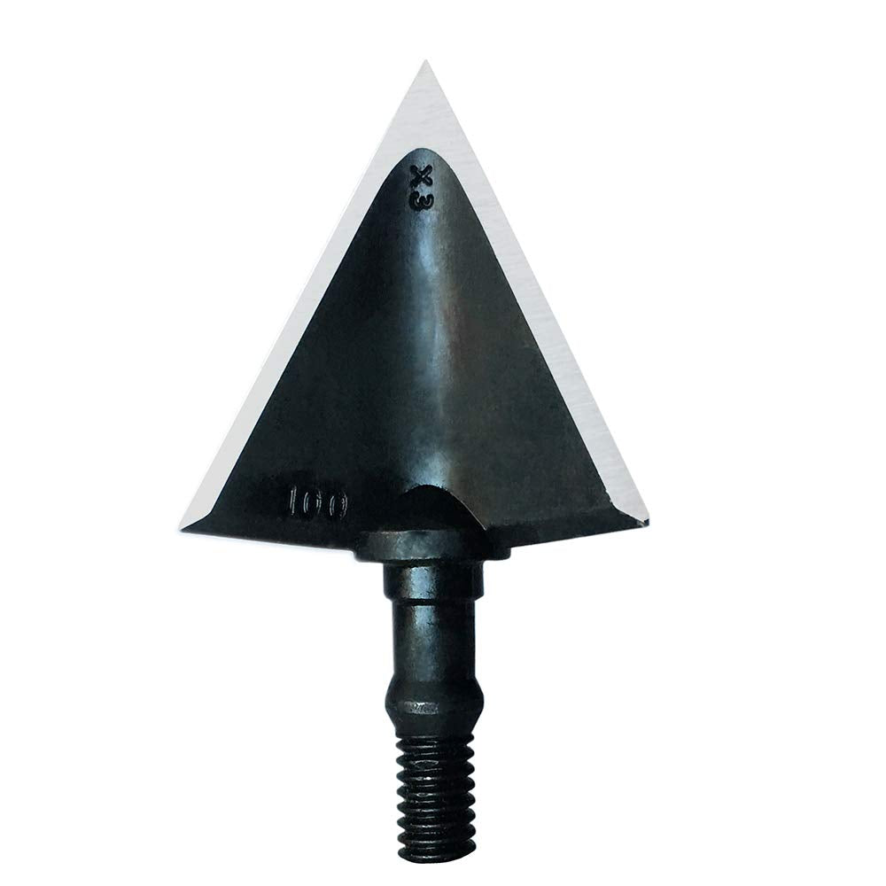 JIANZD 6pcs Hunting Archery Broadhead 100 Grain, 420 Stainless Steel Fixed Blade Broadhead Arrow Tips Archery Arrowhead for Crossbow and Compound Bow