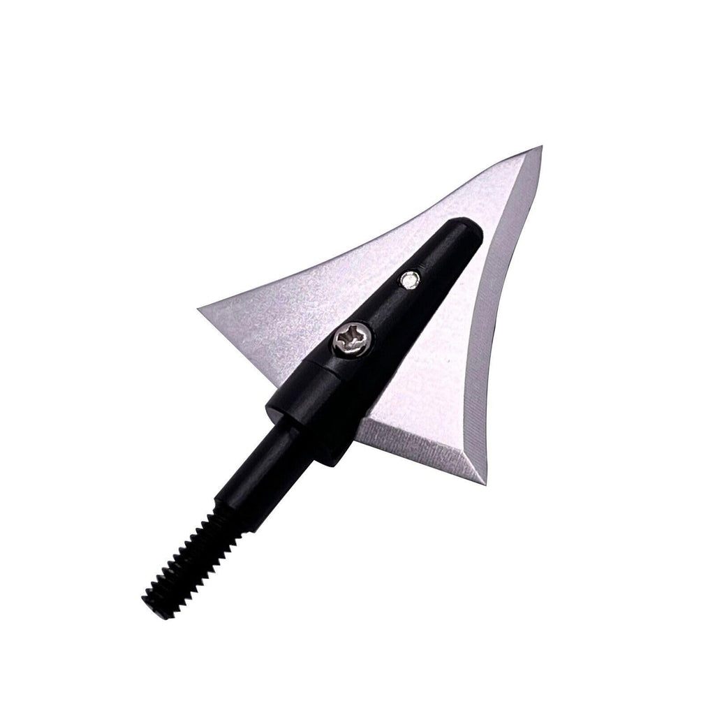 cqwsbsy 6PK Hunting Broadheads 125 Grain Fixed Blades Stainless Steel Right Bevel for Compound Bow Crossbow Recurve