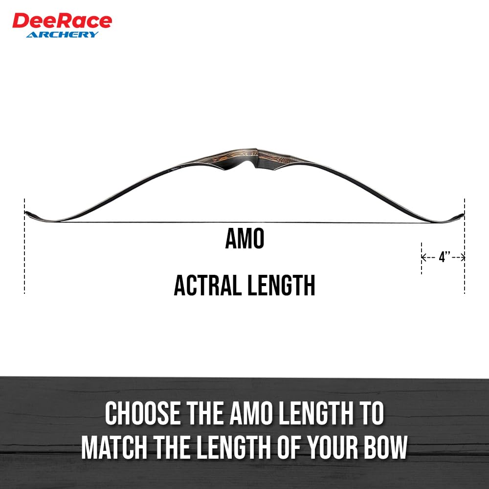 DEERACE D97 Flemish Fast Flight Bow String Replacement Bowstring for Traditional Longbow Recurve Bow (AMO 60" (Bow Length), Orange)