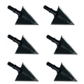 JIANZD 6pcs Hunting Archery Broadhead 100 Grain, 420 Stainless Steel Fixed Blade Broadhead Arrow Tips Archery Arrowhead for Crossbow and Compound Bow