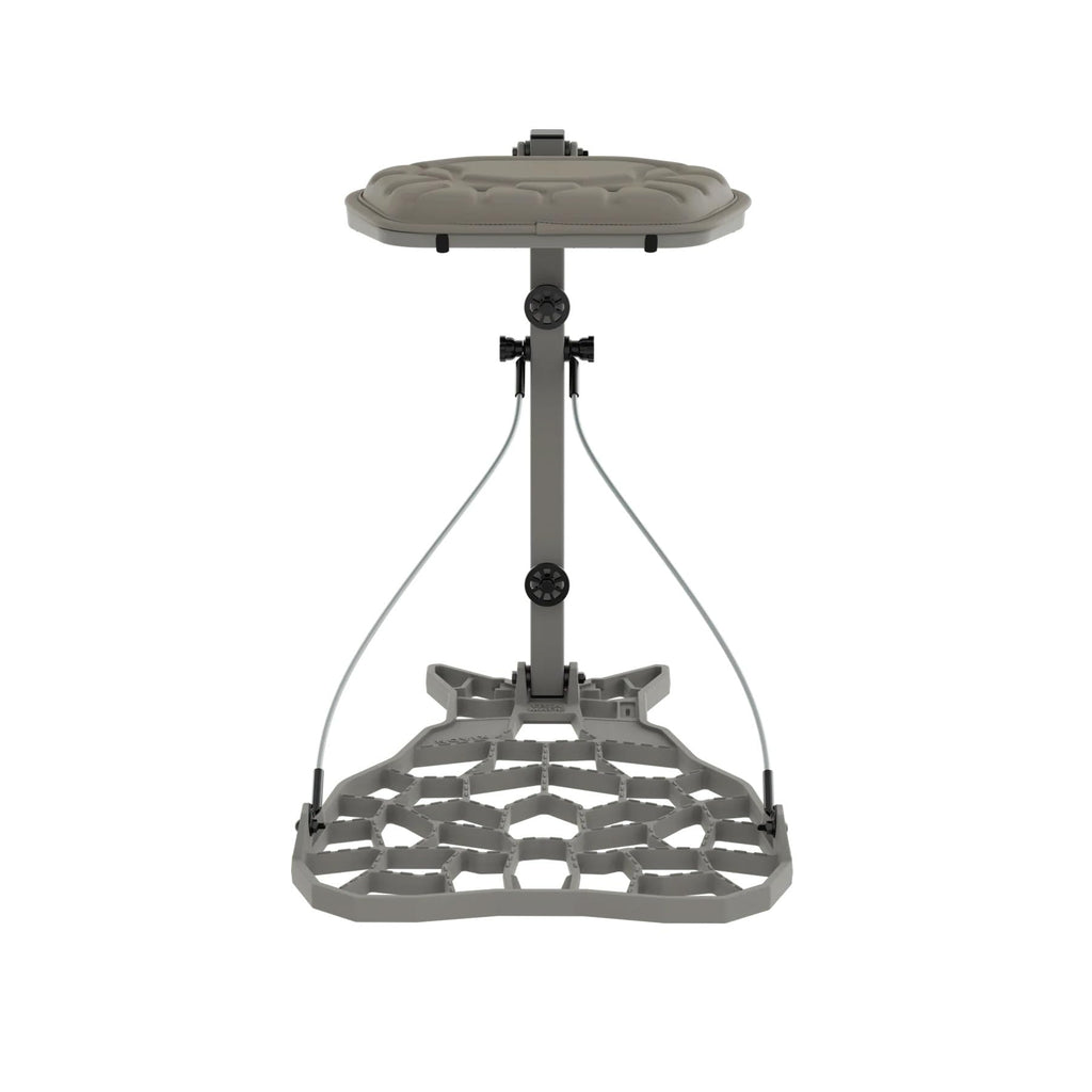 NOVIX Helo Ultra Lightweight Hang On Tree Stand - Cast Aluminum Platform Lock On Tree Stand w/Seat Cushion, Adjustable Seat - Made in The USA, Classic