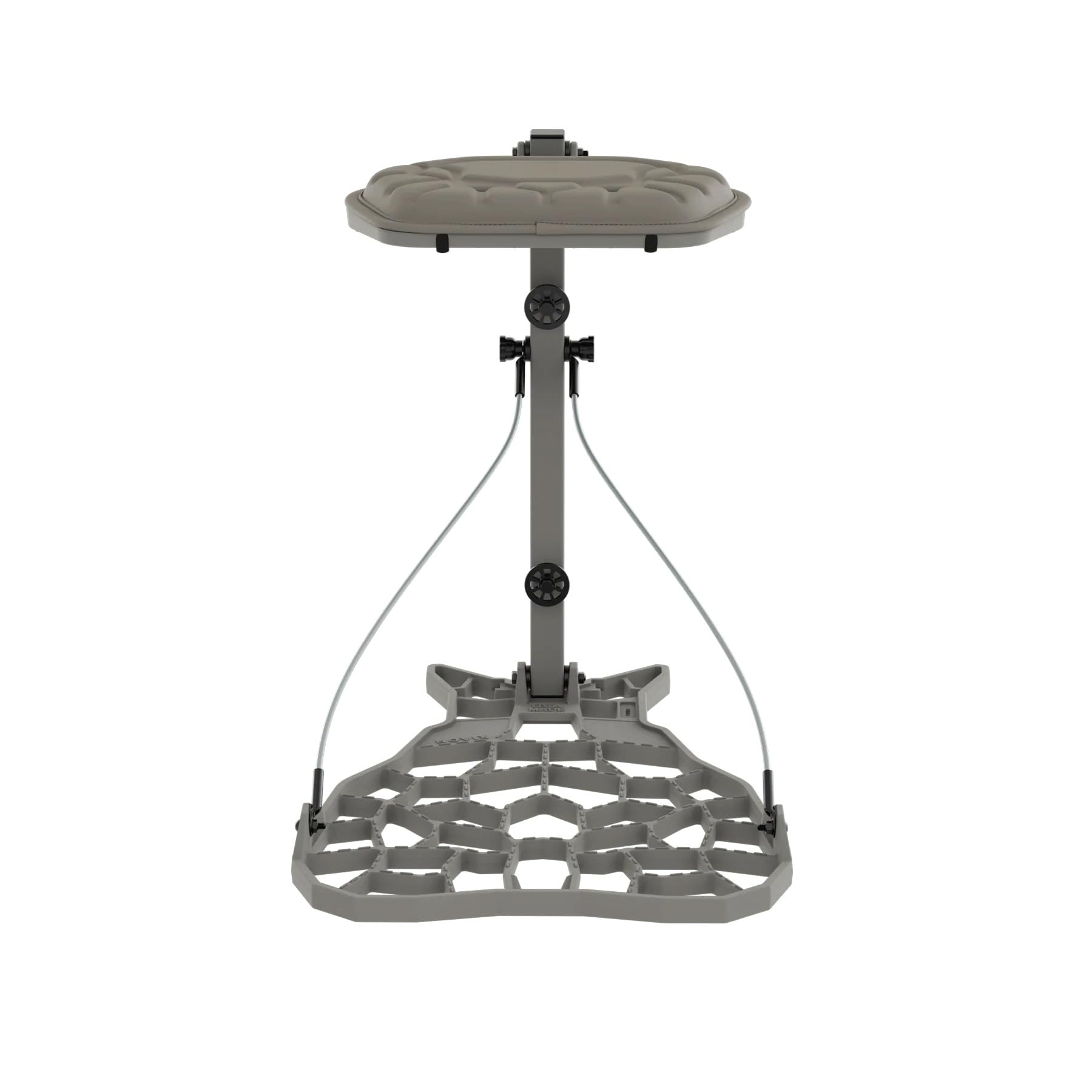 NOVIX Helo Ultra Lightweight Hang On Tree Stand - Cast Aluminum Platform Lock On Tree Stand w/Seat Cushion, Adjustable Seat - Made in The USA, Classic