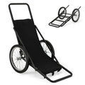Tangkula Deer Cart, 550 LBS Deer Cart Game Hauler with Polyester Liner, 2 Big Rubber Wheels, 2 Buckle Straps, Ergonomic Handle, Heavy-Duty Folding Game Cart for Hunting, Hiking, Fishing