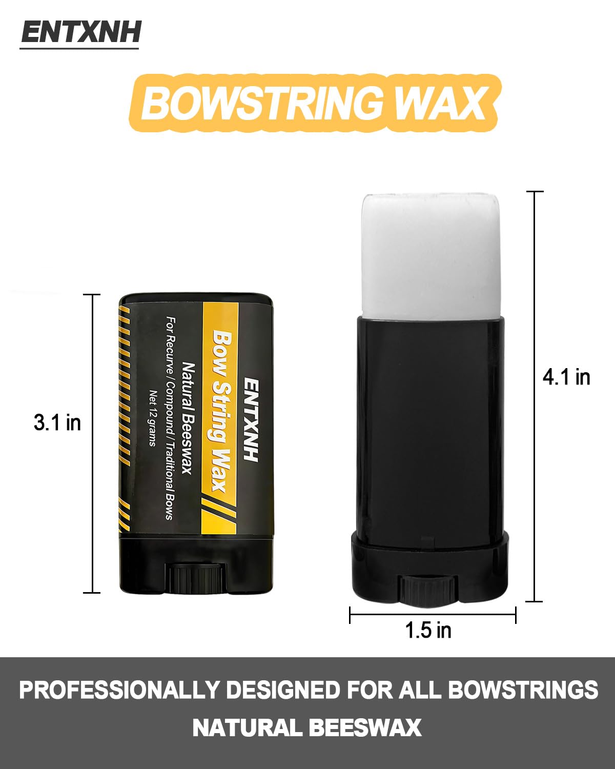 ENTXNH Archery Bowstring Wax, Natural Beeswax Anti-Fray Waterproof Bow String Conditioner for Crossbow Rail, Recurve & Compound Bow Synthetic Bowstrings Essential Archery Accessories