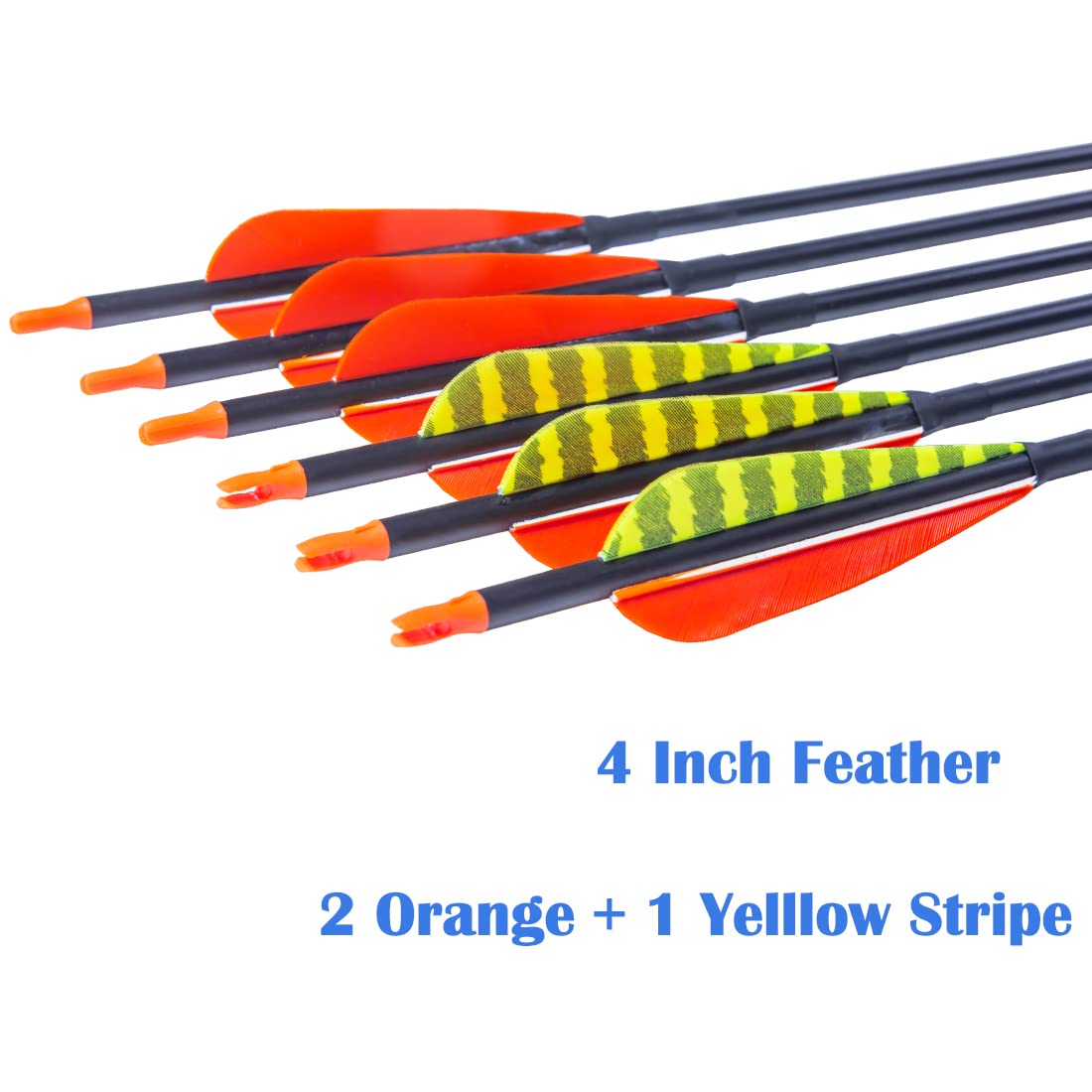 Pinals Traditional Archery 300 340 400 500 600 700 Spine Carbon Feather Arrows for Recurve Compound Bow Longbow Hunting Targets Arrow 12PCS 400 31"