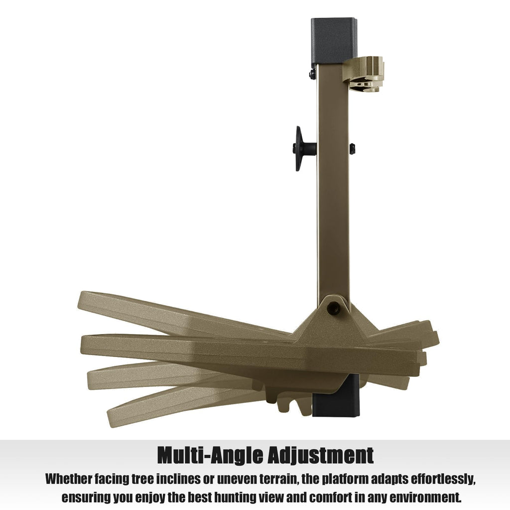 UIIHUNT Saddle Platform, Die-Cast Aluminum Construction Saddle Hunting Platform, Mobile Reliable Adjustable Hunting Platform, Silent Hunting Tree Saddle Hunting System Platform, 12"x 12" Platform