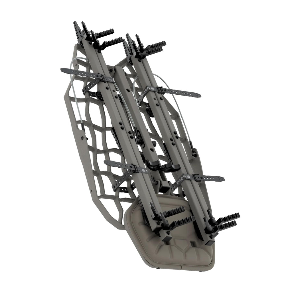 NOVIX Echo Hunt Ready System - Hunting Accessories Bundle w/Lock on Tree Stand & Tree Steps – Versatile & Packable – Frost-Coated Treestand Accessories - Made in USA, Classic