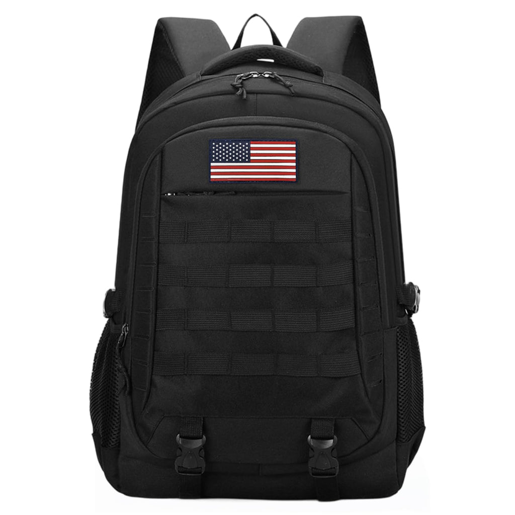 CGYCSY Tactical Backpack - 19'' Waterproof School Bag for Kids, 15.6" Laptop Compartment & MOLLE Webbing for Camping Hiking Travel