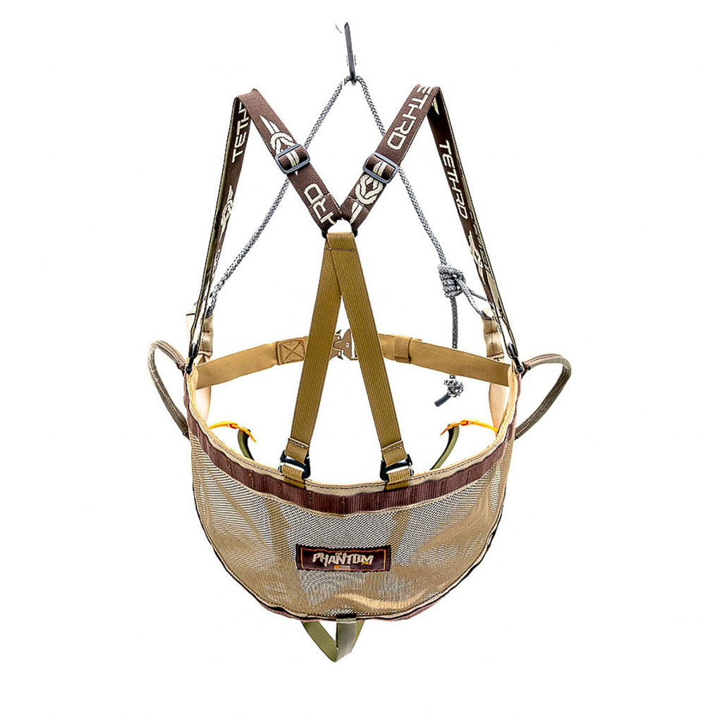 Tethrd Phantom Hunting Saddle - Ultralight and Ultra Strong with a Rating of 300 lbs, Coyote Brown, Regular