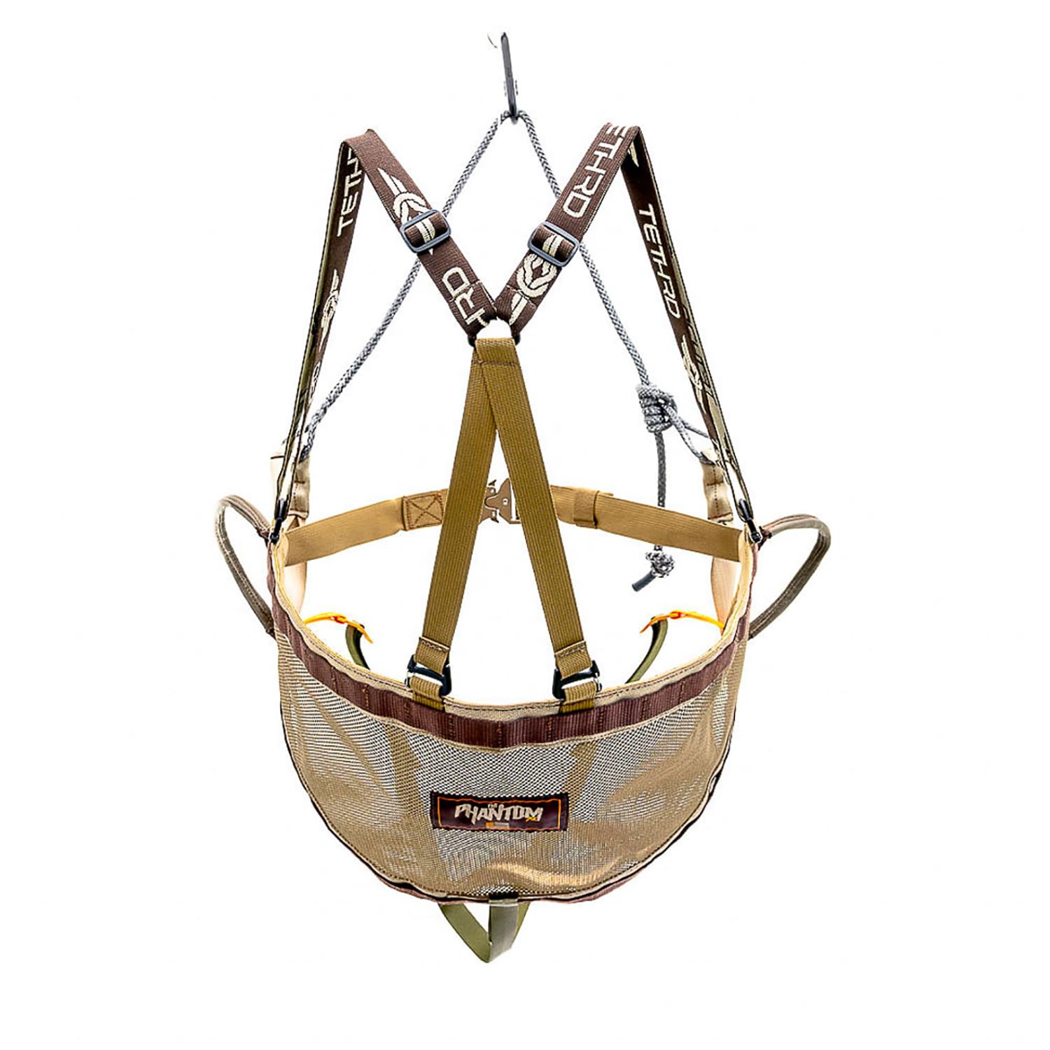 Tethrd Phantom Hunting Saddle - Ultralight and Ultra Strong with a Rating of 300 lbs, Coyote Brown, Regular
