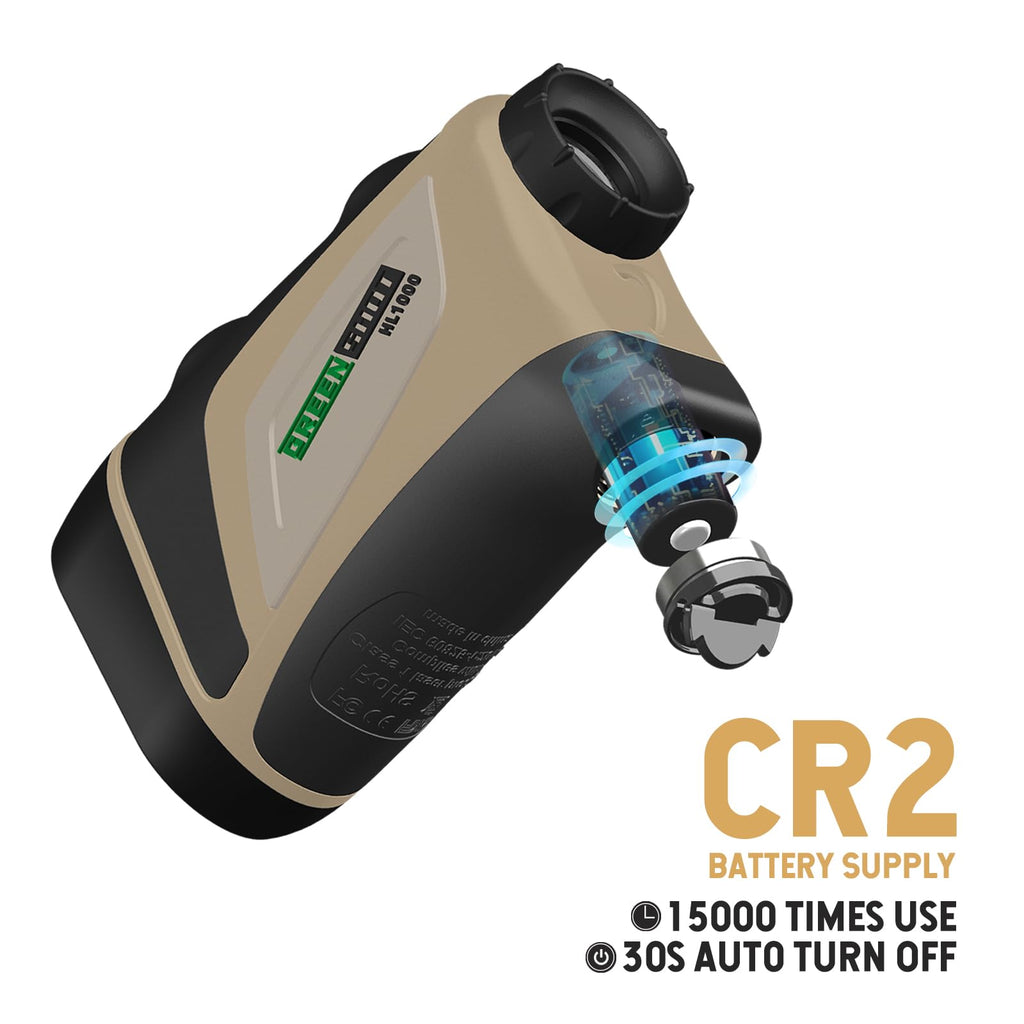 GREEN SHOT Range Finder for Hunting, 1200Y Golf Hunting Rangefinder, 6X Magnification Laser Rangefinder, Waterproof Range Finder for Hunter with Slope Mode, Free Battery, Carrying Case