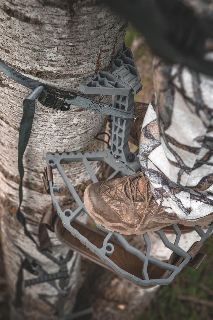 UIIHUNT Saddle Platform, Die-Cast Aluminum Construction Saddle Hunting Platform, Mobile Reliable Adjustable Hunting Platform, Silent Hunting Tree Saddle Hunting System Platform, 12"x 12" Platform