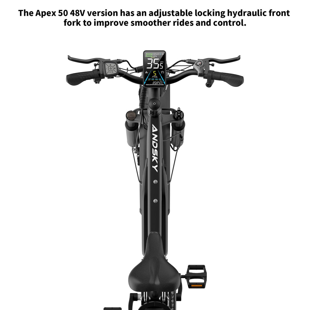 ANDSKY 9000W Peak Dual Motor Electric Bike for Adults, 52V/48V 26" Fat Tire Full Suspension, 40-47MPH & 110 Miles, Hydraulic Brakes, UL2849