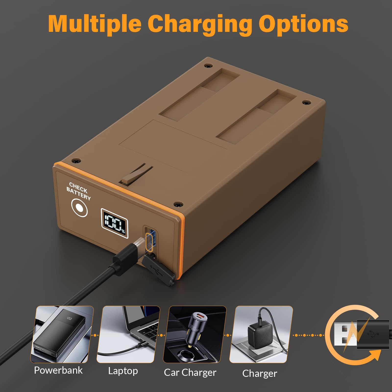UthCracy 4-Pack Rechargeable Battery Pack for Moultrie Edge Cellular Trail Camera - 20W PD Fast Charing & Digital Display - Replacement Battery for Moultrie Edge, Edge Pro, Edge 2, Edge 2 Pro, Edge 3
