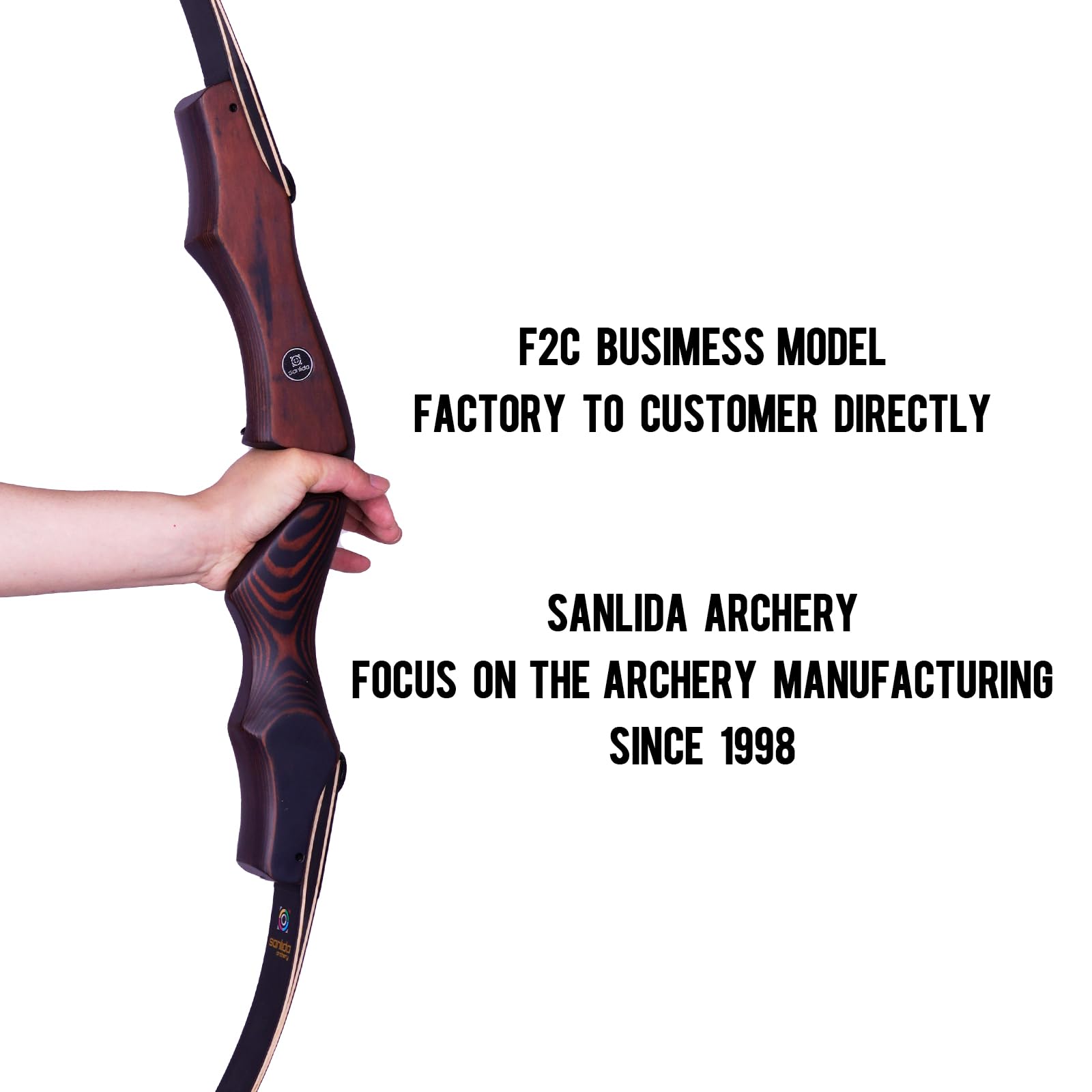 New Sanlida Hermit X8 Standard ILF Takedown Hunting Recurve Bow for Adults and Hunters, 60 Inch Wooden Recurve Bows Package for Outdoor, Hunting and Practice 25-60Lbs RH Only (35Lbs)