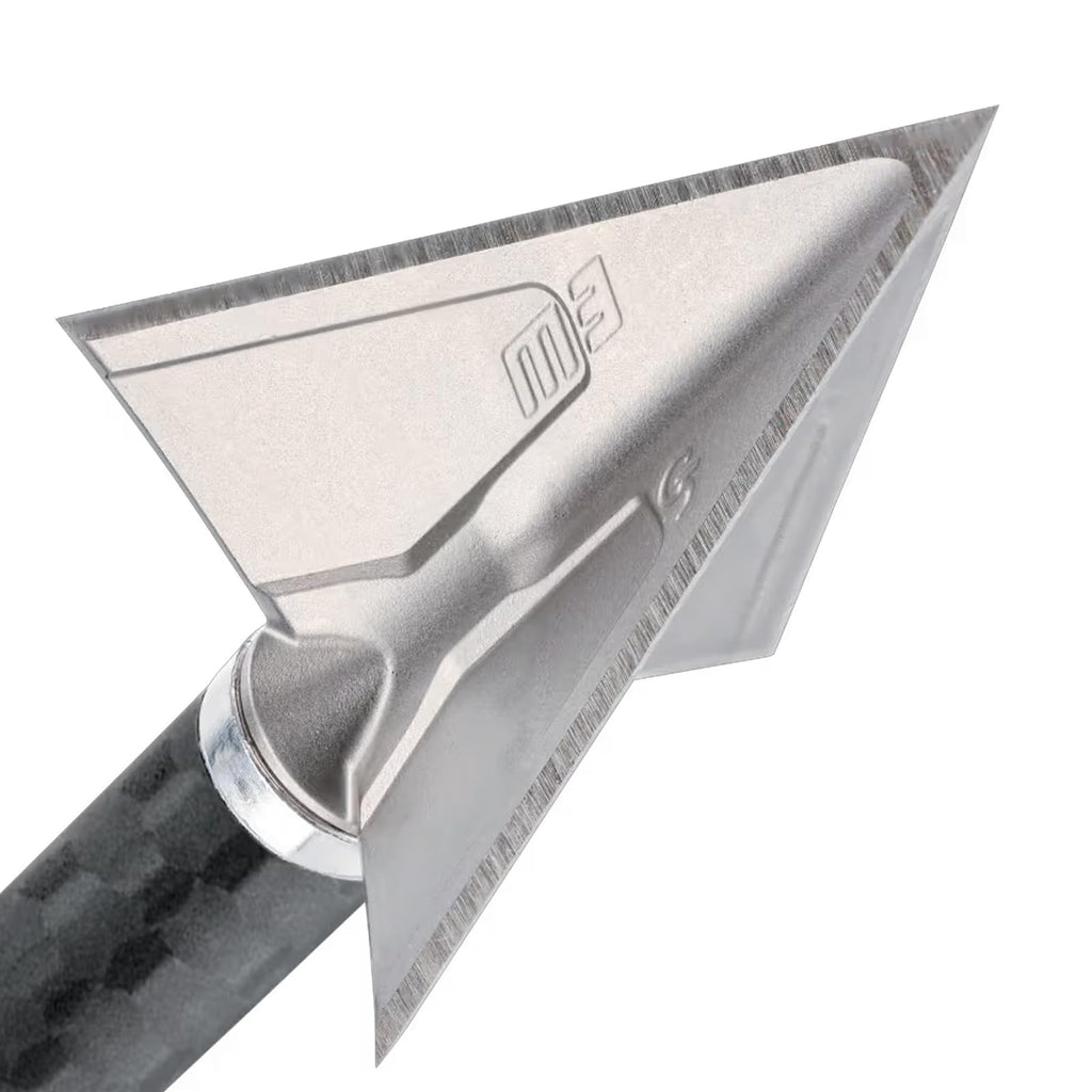 G5 Montec M3 Crossbow Design Archery Hunting Durable Sharp Fixed Blades 1 1/16" Cutting Diameter Steel 1-Piece Construction Screw-in Broadheads for Crossbow Arrows - Pack of 3 | 125 Grain