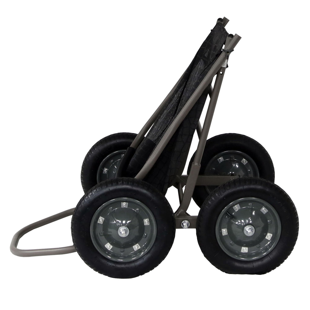 Hawk Crawler Multi-Use Folding Cart, Deer Hunting Fishing Cart w/ 500 Lb Capacity for Hauling Game, Bait, Hunting Gear, & Wood, Flat Dark Earth Gray