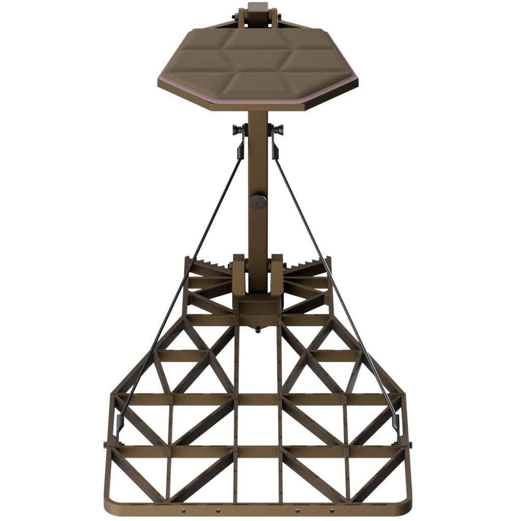 UIIHUNT Hang On Tree Stands, Cast Aluminum Lock On Tree Stand for Deer Hunting, 11.4 lb Lightweight Hang-On Treestand with 27.8" x 17.8" Platform, Portable Saddle and Bow Hunting Stand