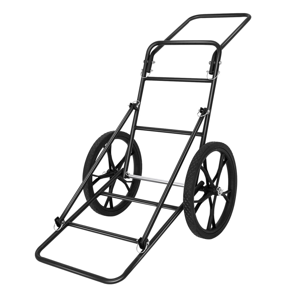 Deer Cart, 500 LBS Folding Deer Game Cart Hauler with 17'' Big Wheels, Heavy-Duty Metal Frame, Ergonomic Handle, Hunting, Camping, Fishing & Hiking