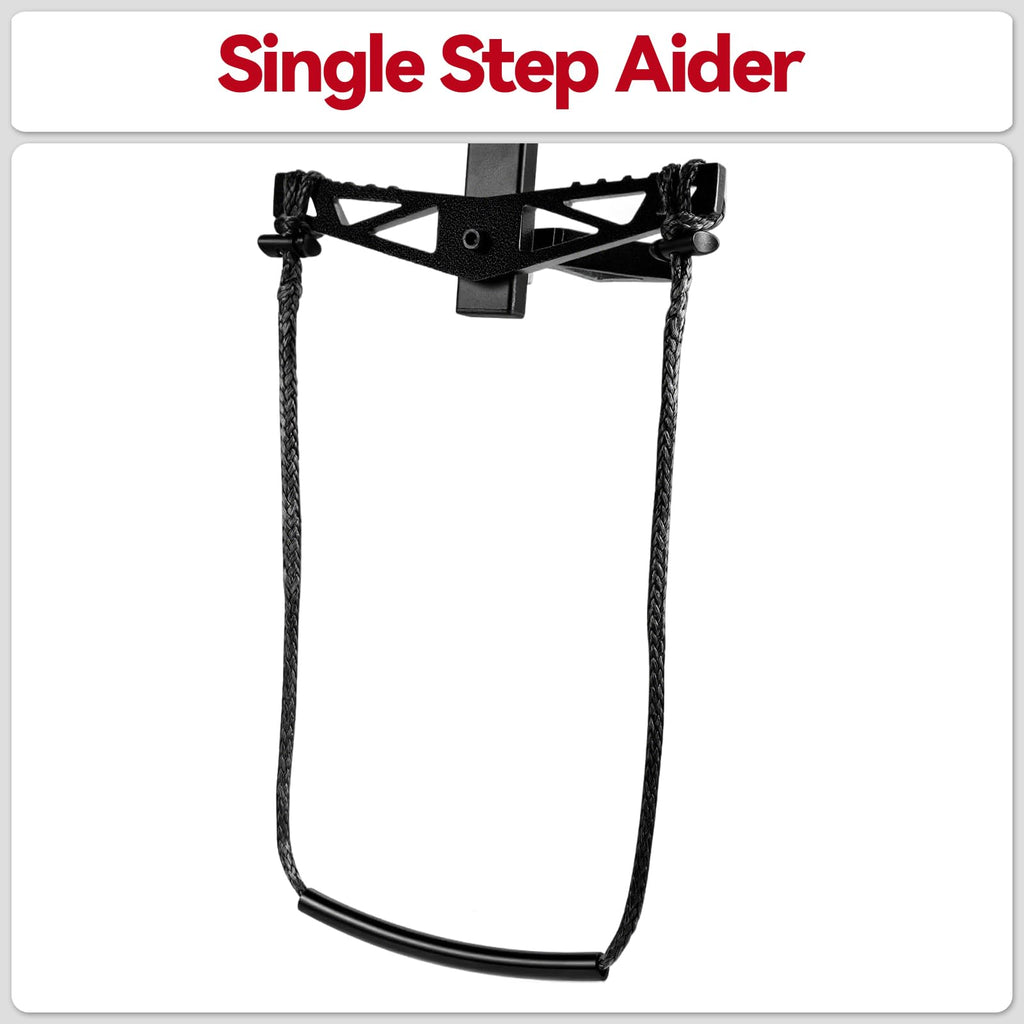 ZODIRISE Ultra-Strong Climbing Stick Aider for Hunting, 4000 lbs Capacity, UHMWPE Fiber (12-Strand Braid), Non-Slip Rubber Tread, 1.69oz Lightweight Rope Ladder Tree Stand Step