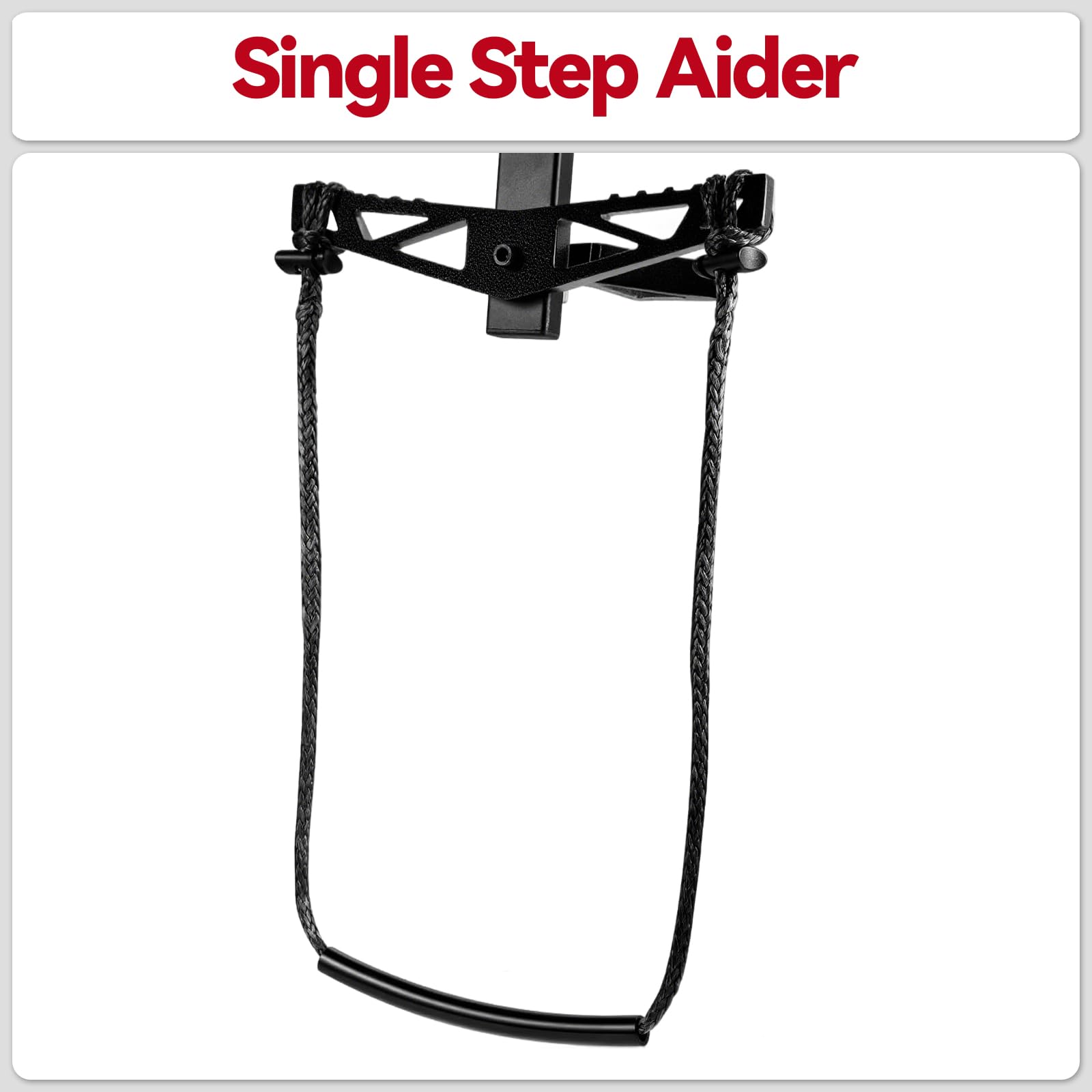 ZODIRISE Ultra-Strong Climbing Stick Aider for Hunting, 4000 lbs Capacity, UHMWPE Fiber (12-Strand Braid), Non-Slip Rubber Tread, 1.69oz Lightweight Rope Ladder Tree Stand Step