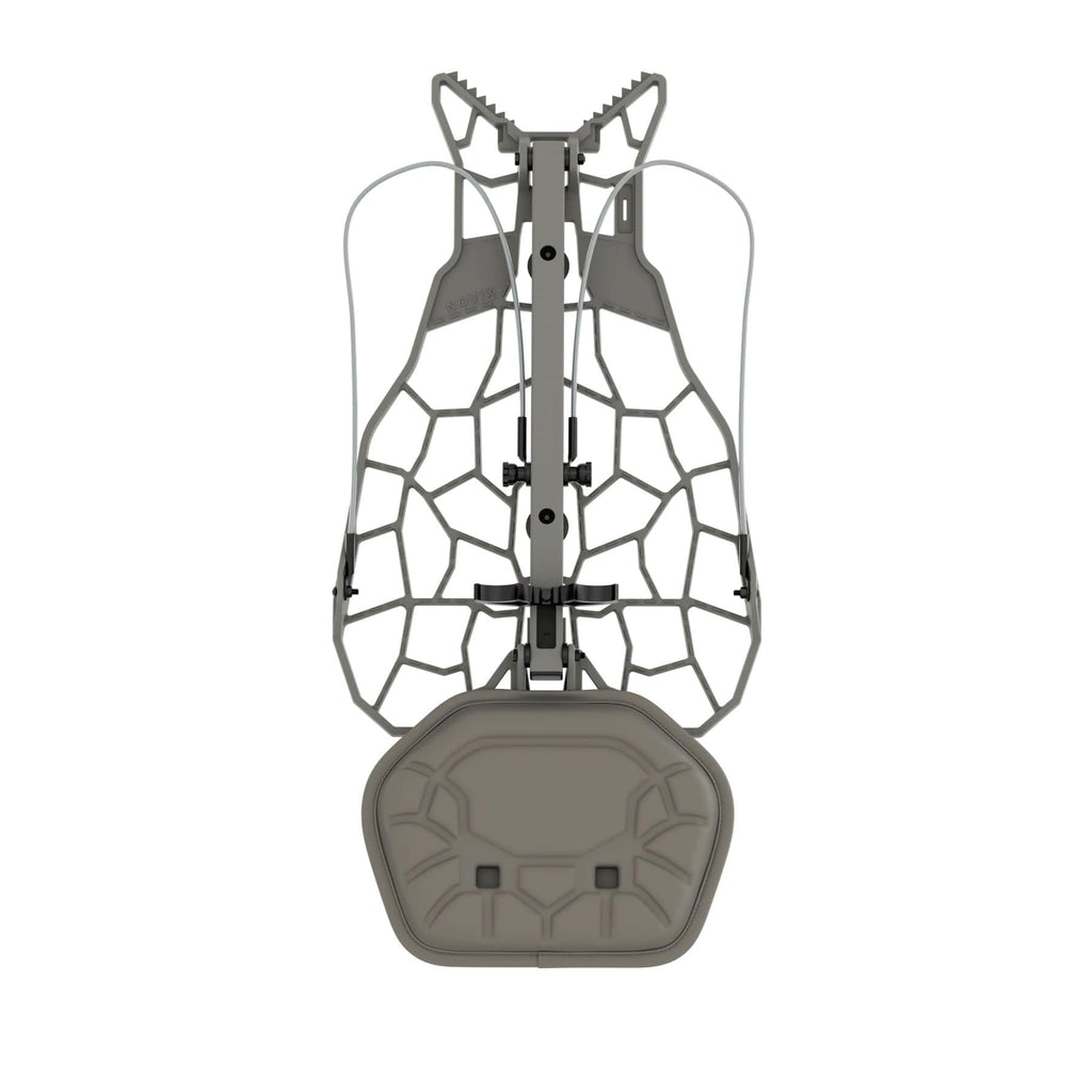 NOVIX Helo Ultra Lightweight Hang On Tree Stand - Cast Aluminum Platform Lock On Tree Stand w/Seat Cushion, Adjustable Seat - Made in The USA, Classic
