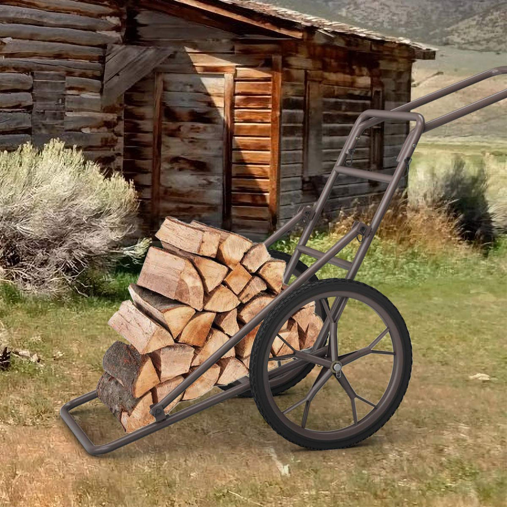 GYMAX Deer Cart, Heavy-Duty 500 lbs Folding Game Carts with 17" Big Wheels & Metal Frame, All-Terrain Hawk Crawler Deer Cart Game Hauler for Hunting