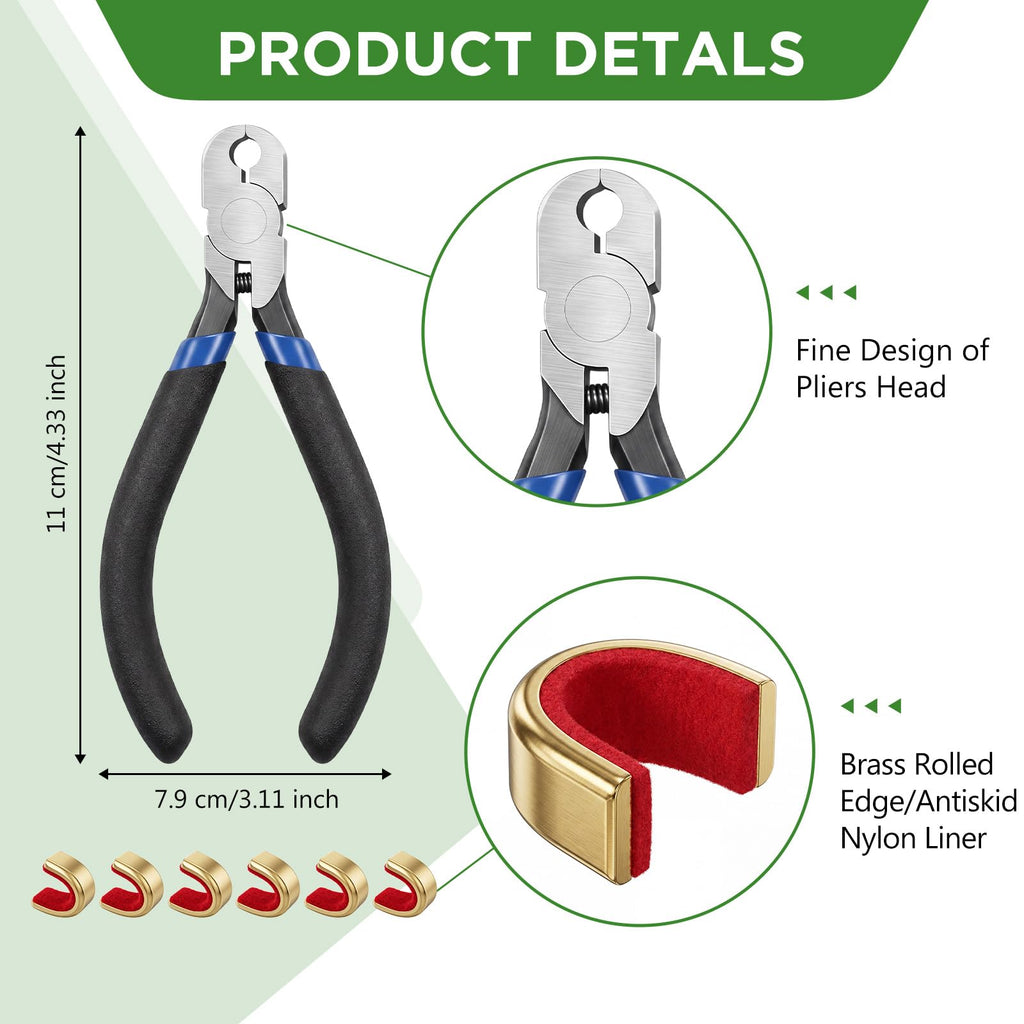 Zonon Bow String Nocking Points Pliers Strings Knock Set T Shape Bow Square Ruler Nocking Buckle Pliers Recurve Turning Kit Archery (Green)