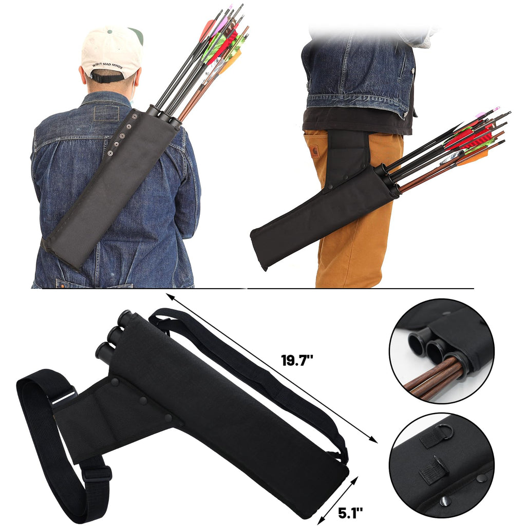 Black Hunter 60 inch Archery Recurve Bow and Arrows Set for Adults with 12 Pcs Carbon Arrows 20-60lb Recurve Hunting Bow for Adults and Beginners to Advanced Outdoor Practice (40 lbs)