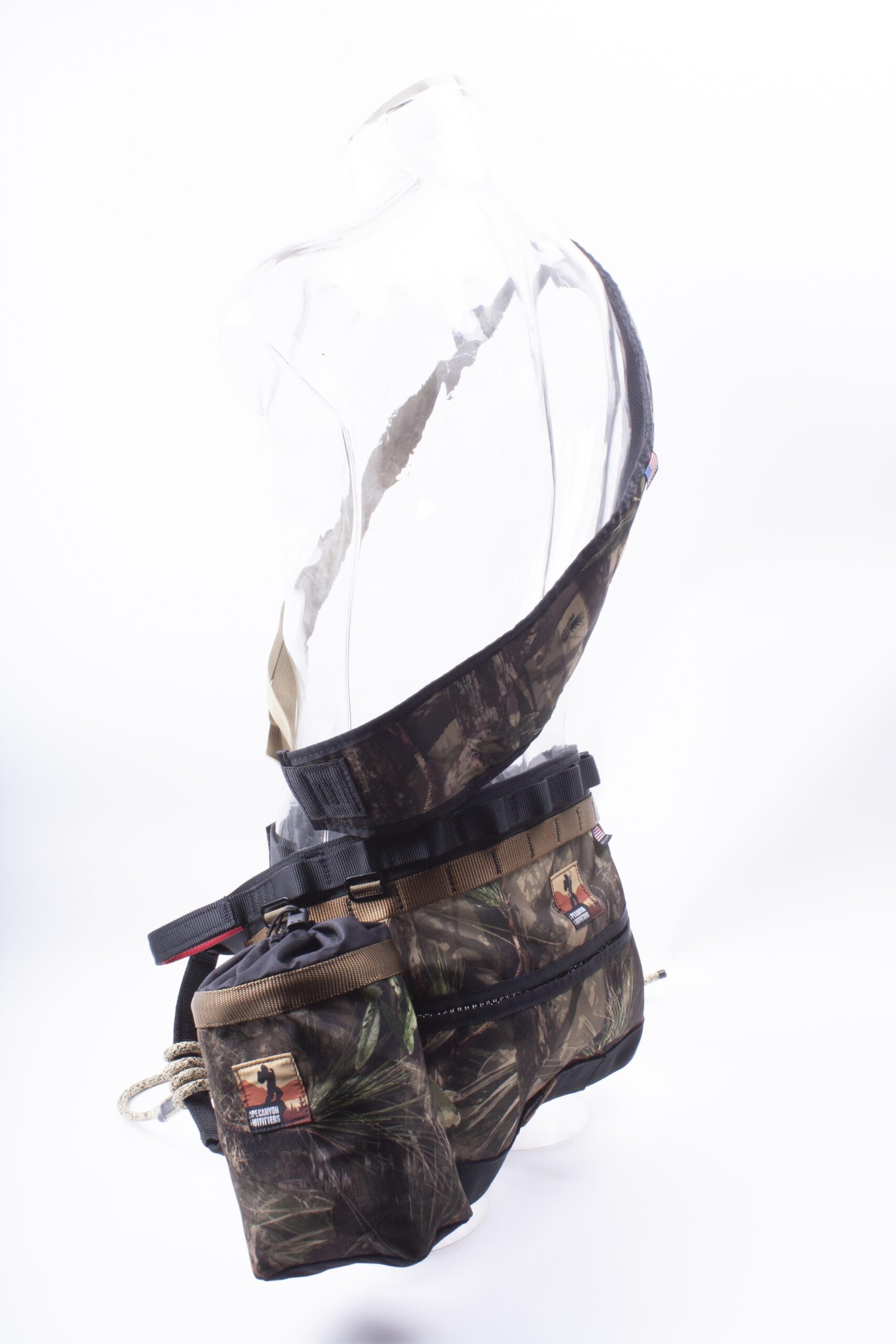 Ape Canyon Outfitters ACO Wood Deluxe Saddle FL Camo Hammock - Bringing Hunters Affordable and Safe USA Made Products (Large- 38″-44″ Waist)