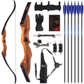 Sanlida Eagle X9 New 58” RTH Standard Hunting Recurve Bow and Arrow Set for Adults and Hunters, Wooden Takedown Recurve Bows Package for Outdoor, Hunting and Practice (50 Lbs, Right Hand)