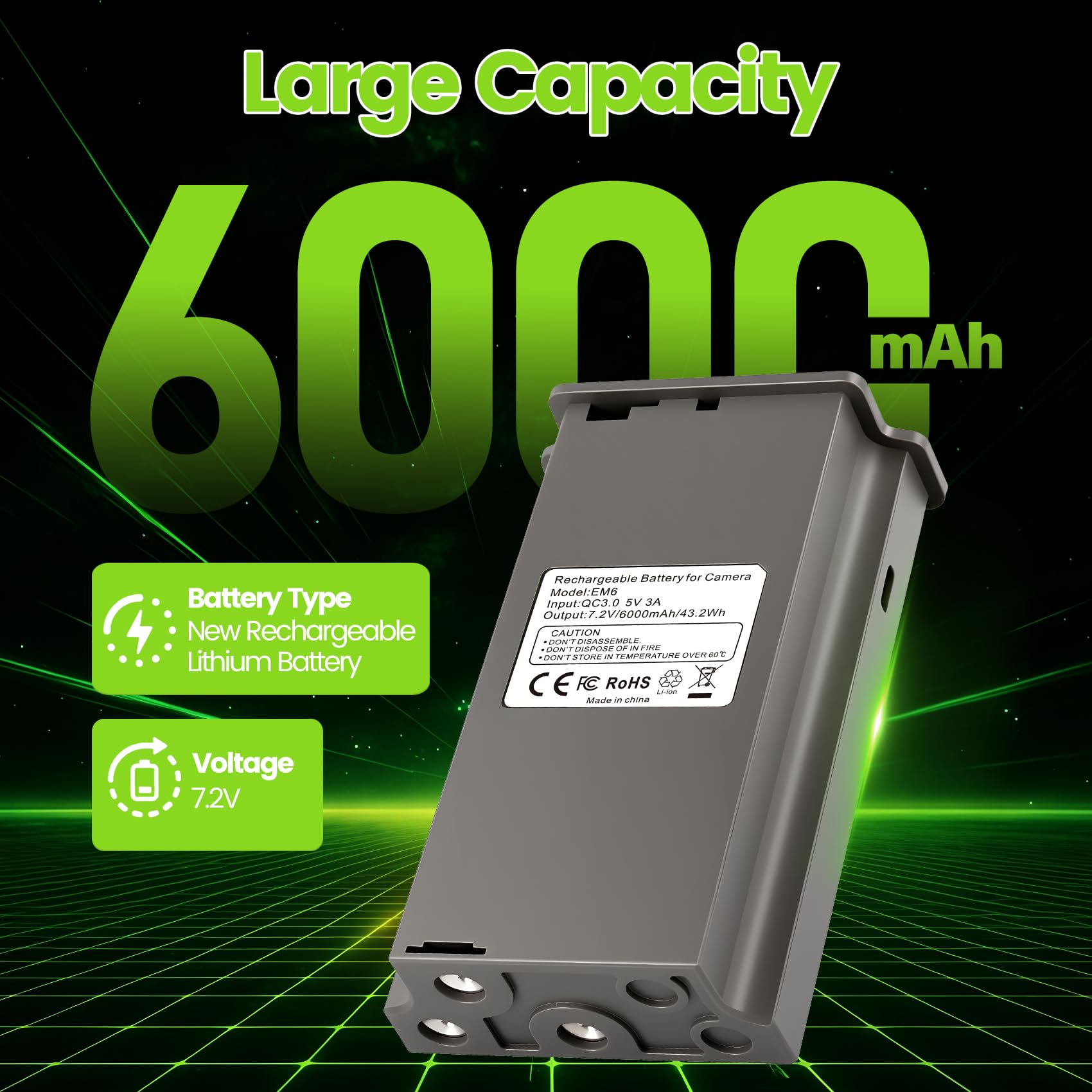 New Reveal Lipo Lithium Battery 5 Packs Rechargeable Hunting Camera Battery for Tactacam Reveal Cellular Trail Compatible with Trail & Game Camera Ultra,X Pro,X Gen 3.0,X Gen 2.0,X,Pro 3.0,XB,SK