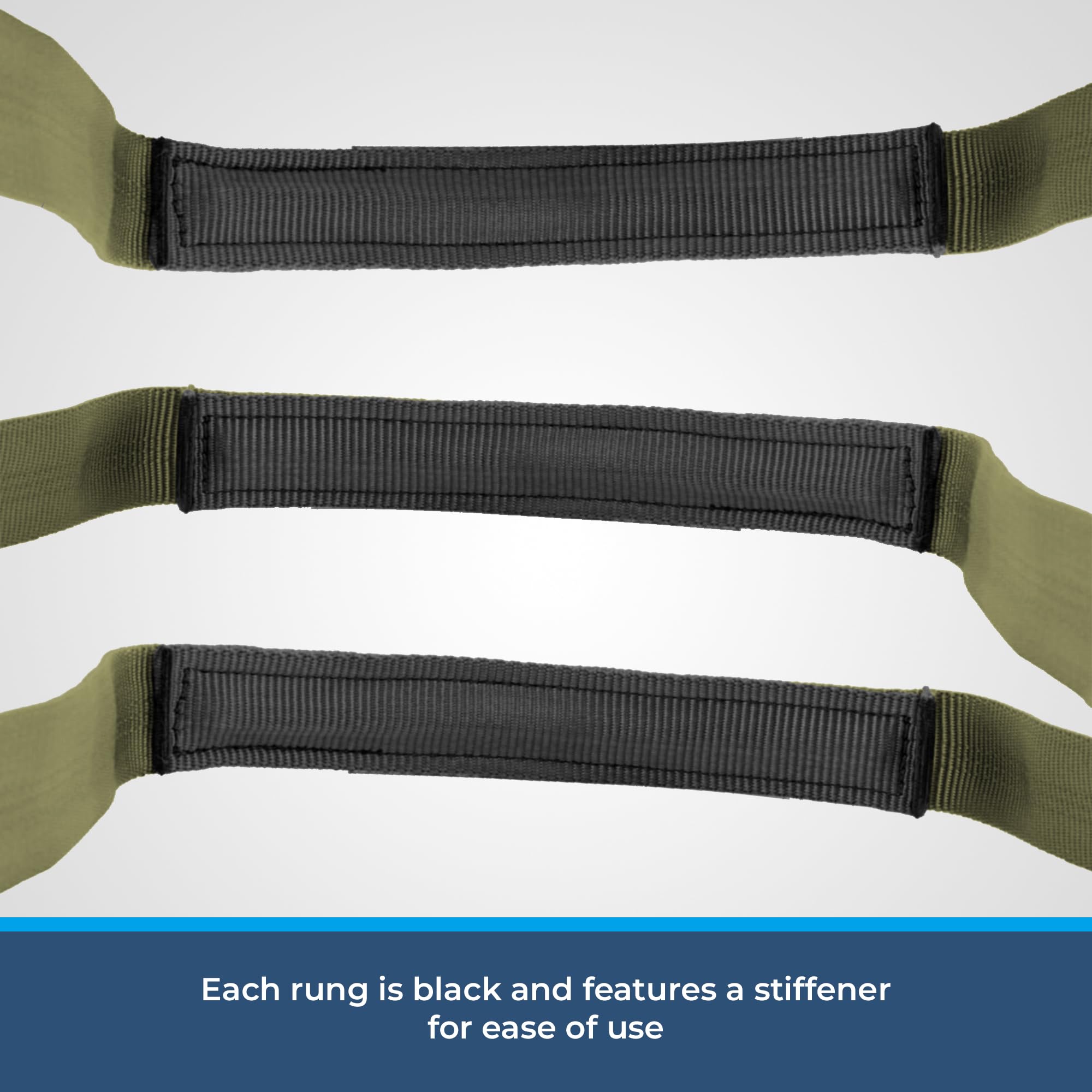 RNA Ape Canyon Outfitters Step Aider – Tree Saddle Climbing Aider. OD Green 4000-lb Tubular Webbing, CNC Sewn Ends, Lightweight Hunting Gear - 1, 2, or 3 Step Options