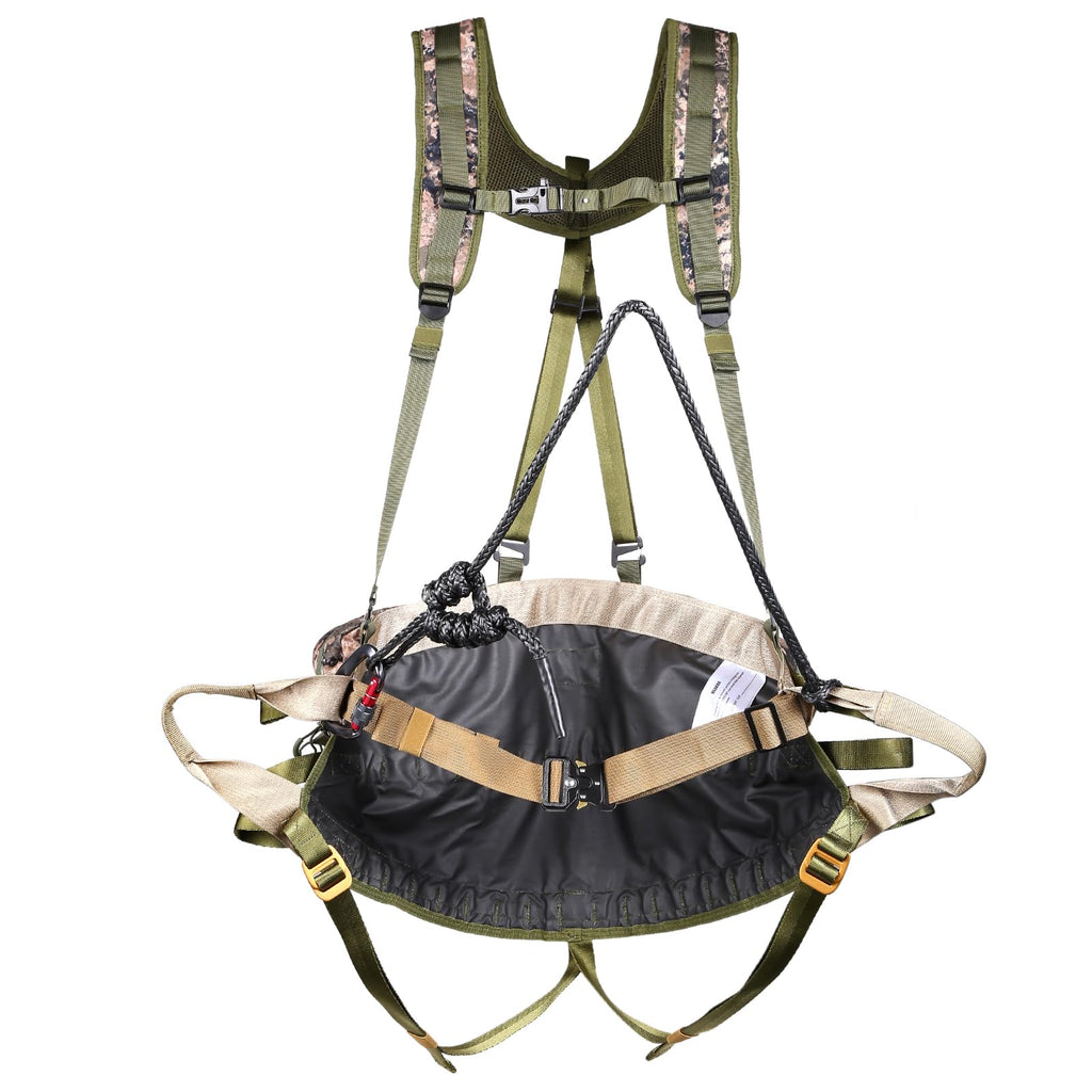 QOGIR Tree Saddle, The Gen 3 Hunting Saddle, Ultra Comfortable Saddle Hunting System Kit, Includes Bridge, Expandable Saddle, 2 x Tree Saddle Dump Pouch and Suspenders, The King of Comfort