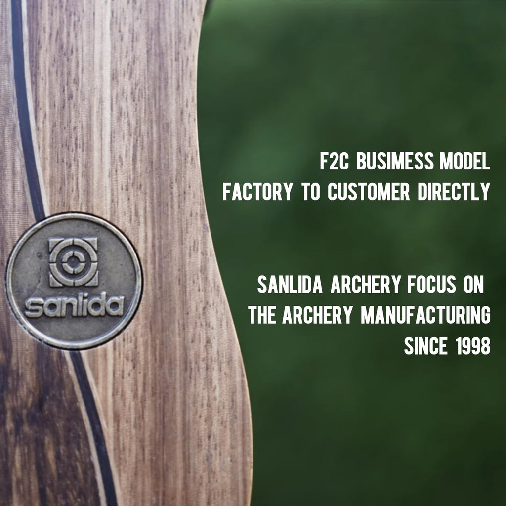 Sanlida Eagle X9 New 58” RTH Standard Hunting Recurve Bow and Arrow Set for Adults and Hunters, Wooden Takedown Recurve Bows Package for Outdoor, Hunting and Practice (50 Lbs, Right Hand)