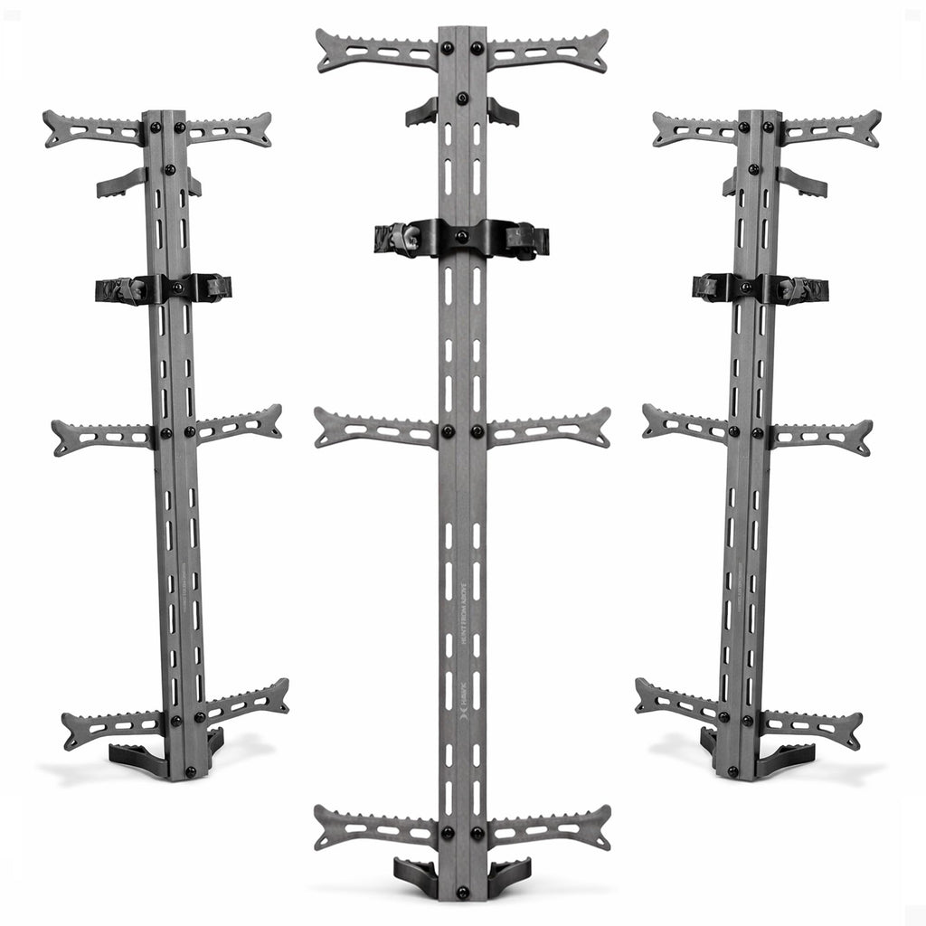 Hawk Helium 30 Inch Aluminum Climbing Sticks Tree Climbing Hunting Gear, Hunting Accessories for Tree Stands, Deer Stands, & Blinds, 3 Pack