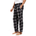 DG Hill Fleece Lounge Pants - Sleepwear Plaid PJs with Pockets Microfleece PJ - Flannel Mens PJ Pajama Pants Bottoms