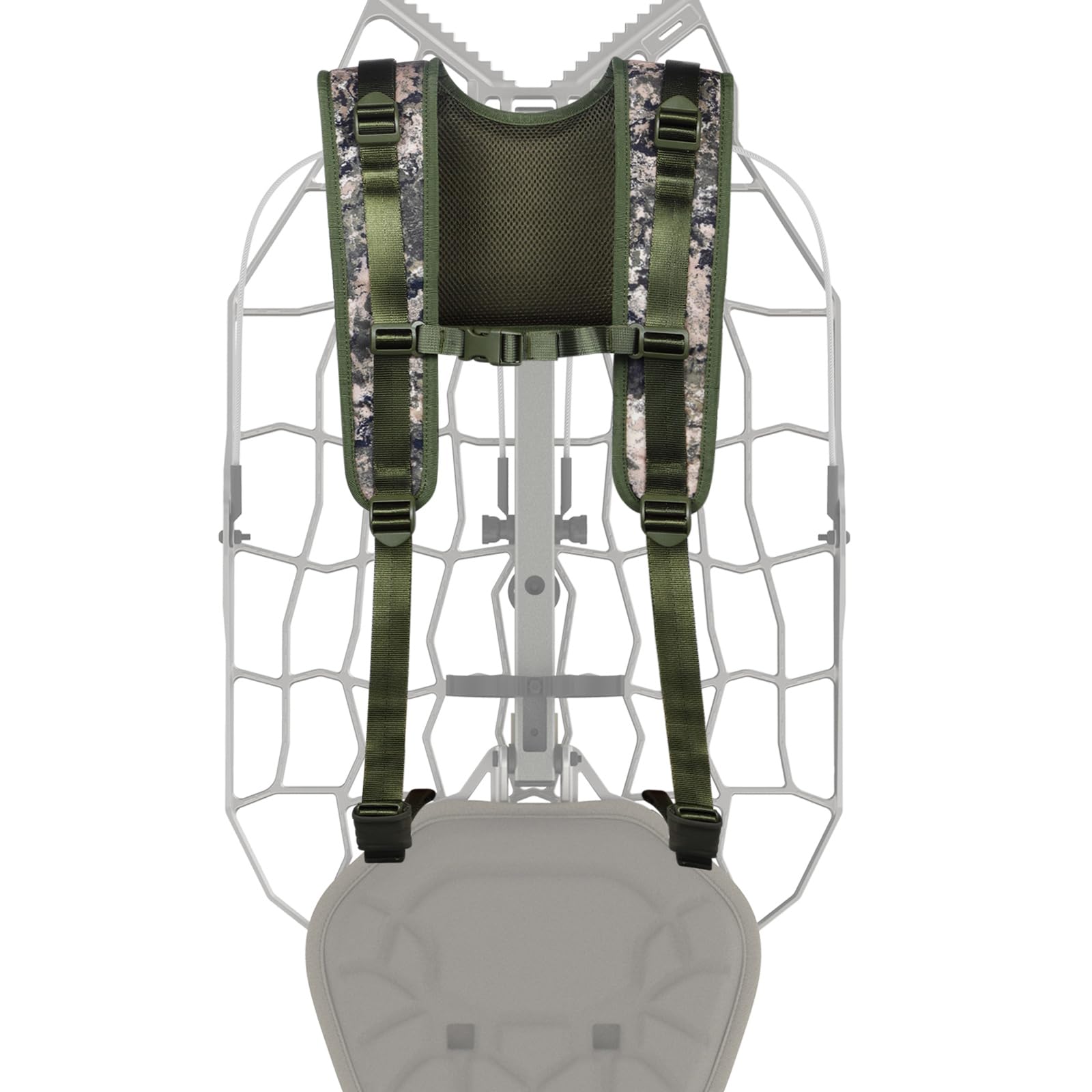 UIIHUNT Universal Backpack System for Tree Stand: Lightweight Tree Stand Carrier Straps, Comfortable & Silent Treestand Transport System, Compatible with Saddle Hunting Platform & Climbing Sticks