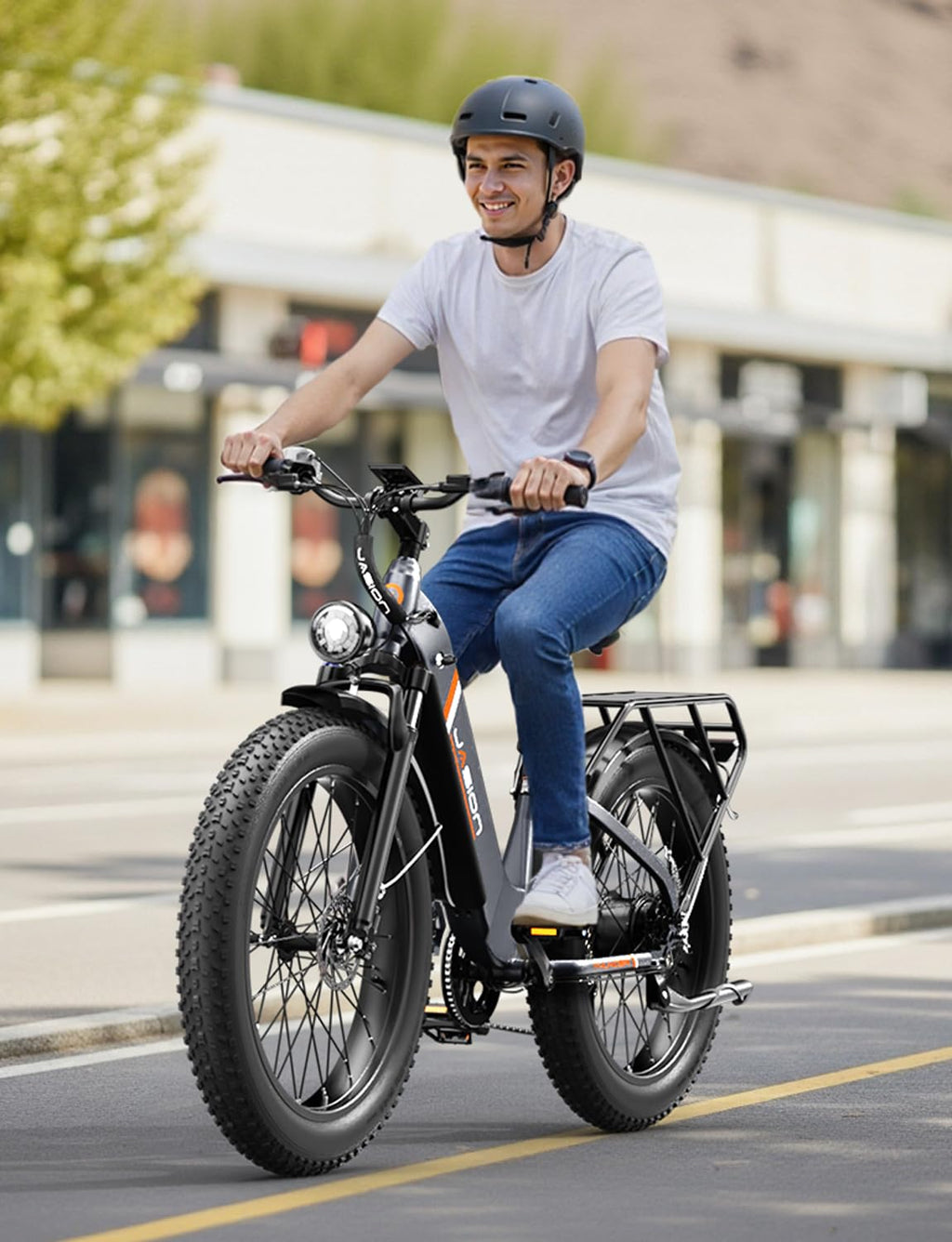 Jasion Thunder Electric Bike for Adults,1800W Peak Fat Tire E Bikes,26''x 4'',80 Miles with 864Wh Removable Battery Ebike, 30+MPH Max Speed Bicycles,Hydraulic Brakes,Front Suspension