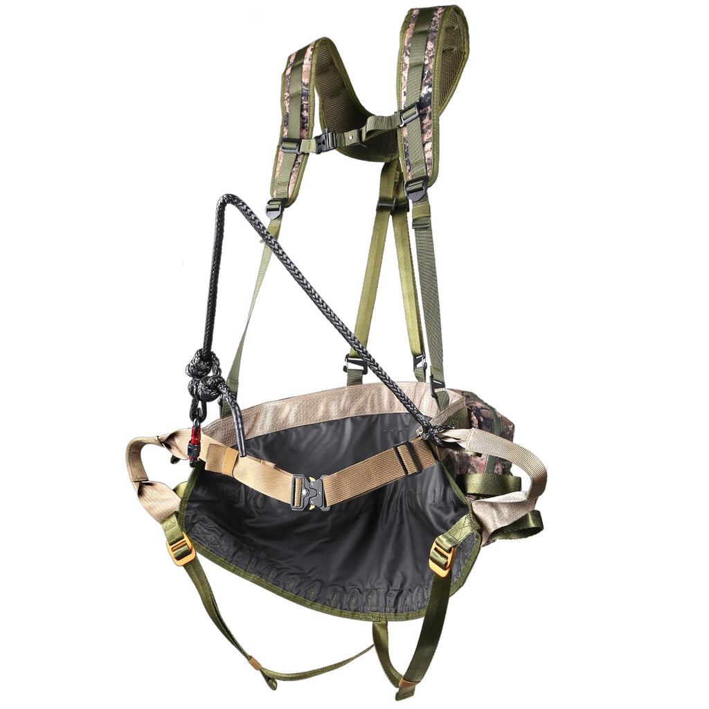 NatureBlend Hunting Saddle The Gen 3, Ultra Comfortable Saddle Hunting System Kit, Includes Bridge, Expandable Saddle, 2 x Tree Saddle Dump Pouch and Saddle Harness, The King of Comfort Has Arrived!
