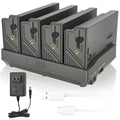 REACELL 4 Pack New Reveal Rechargeable Battery + Cartridge 4 Port Charger, Compatible with TACTACAM Reveal X Gen 3.0, Pro 3.0,X PRO, X 2.0, X, SK, XB Cellular Trail Camera