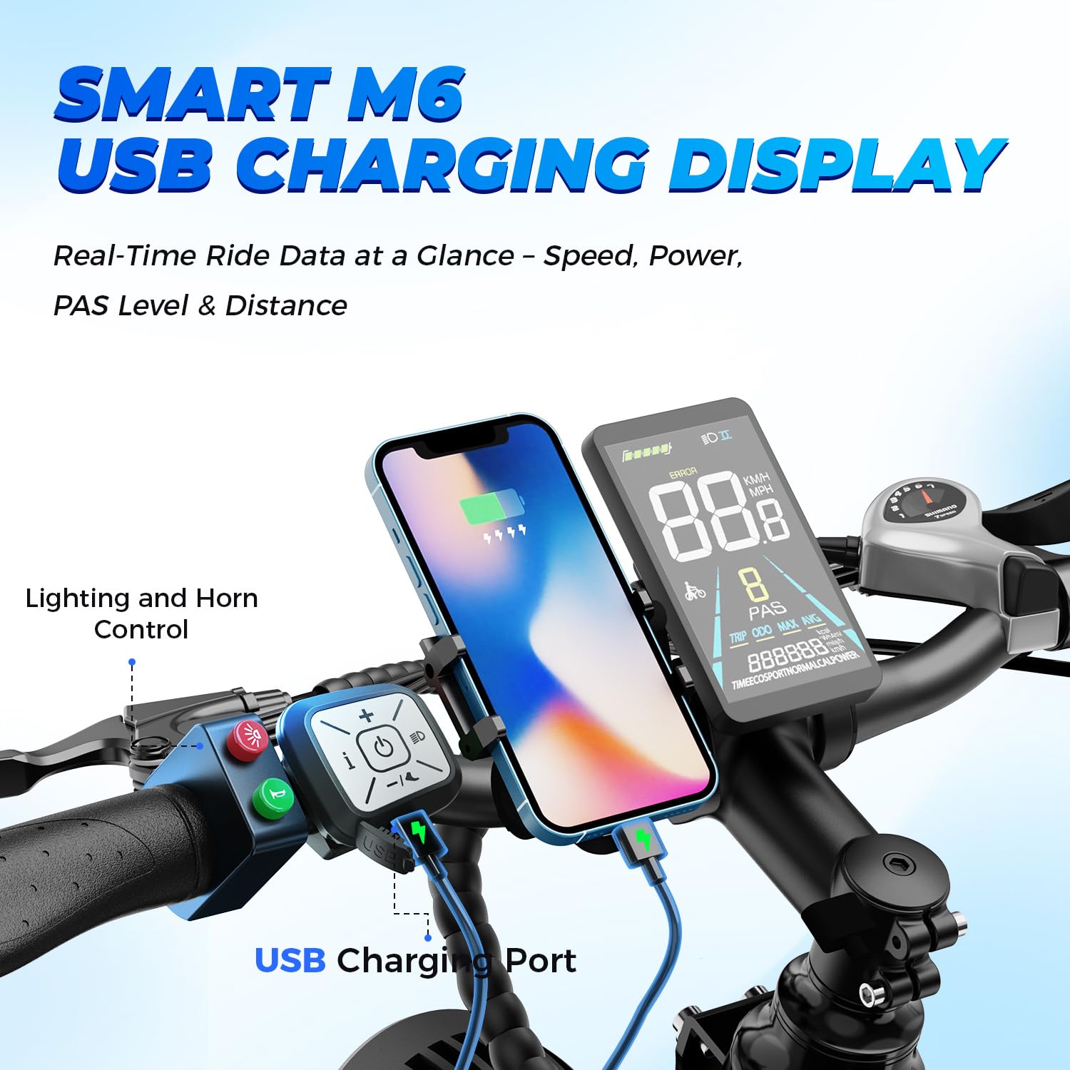 M2 Pro Electric Bike for Adults, 1800W Peak Motor Ebike, 26" x 4.0" Fat Tire Electric Bike, 48V 17.5Ah Battery, Up to 85 Miles Long Range Electric Mountain Bike with Full Suspension and Rear Basket