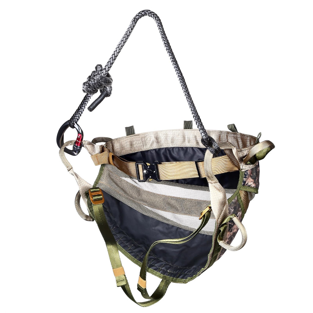 UIIHUNT Hunting Saddle, The Gen 2 Saddle Hunting, Ultra Comfortable Large Padded Seat, Lightweight Tree Saddle Accessories, Packable Tree Climbing Saddle, Includes Adjustable Bridge