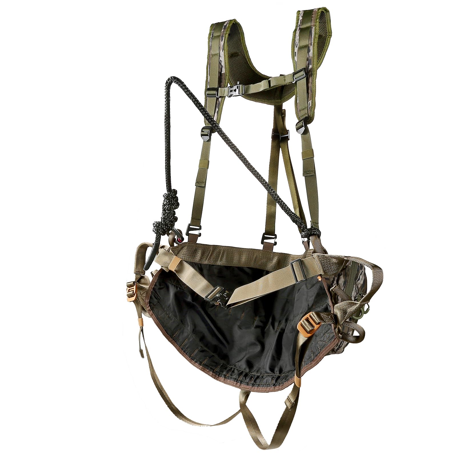 NatureBlend Hunting Saddle The Gen 3: Ultra Comfortable Saddle Hunting System Kit, Includes Bridge, Expandable Saddle, 2 x Tree Saddle Dump Pouch and Saddle Suspenders, The King of Comfort!