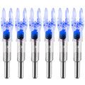 KEAUP 6PCS X Lighted Nocks for Arrows with .204 .233 .244 .246 Inside Diameter with H, S, GT Bushings High-Visibility LED Arrow Nocks, ON/Off Switch Included