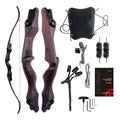 New Sanlida Hermit X8 Standard ILF Takedown Hunting Recurve Bow for Adults and Hunters, 60 Inch Wooden Recurve Bows Package for Outdoor, Hunting and Practice 25-60Lbs RH Only (40Lbs)