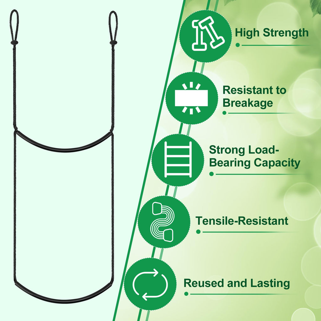 Anglekai 2-Step Climbing Aider for Hunting, 2-Step Climbing Stick Aider Rope Ladder for Tree Stand with 2 Adjustable Hook