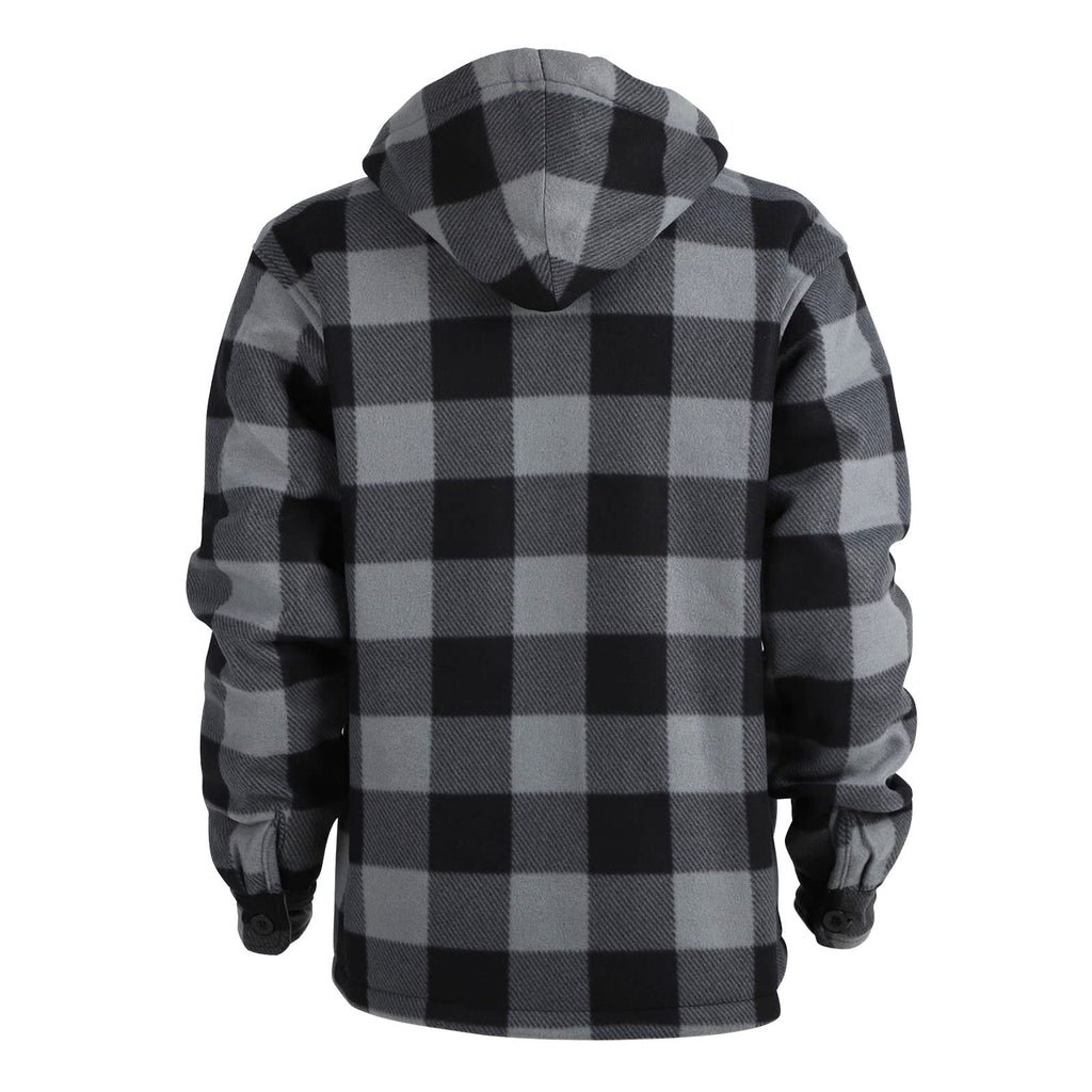 Gary Com Heavy Thick Flannel Plaid Jacket Sherpa Fleece Lined Hoodies for Men Zip Up Winter Warm Coat Buffalo Zipper Sweatshirt