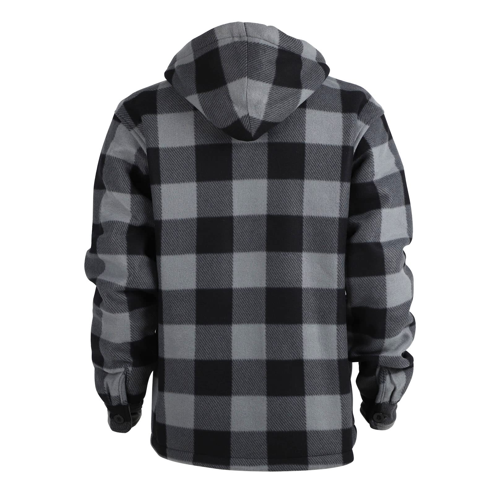 Gary Com Heavy Thick Flannel Plaid Jacket Sherpa Fleece Lined Hoodies for Men Zip Up Winter Warm Coat Buffalo Zipper Sweatshirt