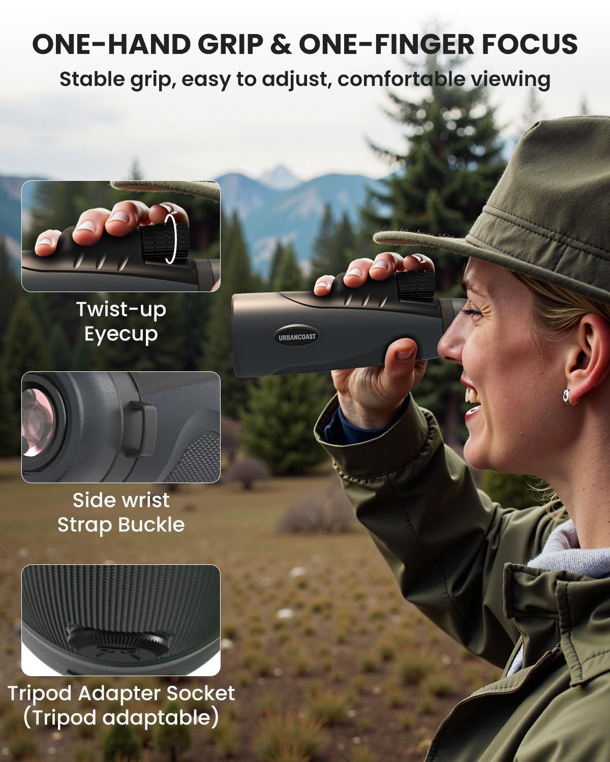15x54 Monoculars for Adults High Powered, Compact Waterproof Telescope